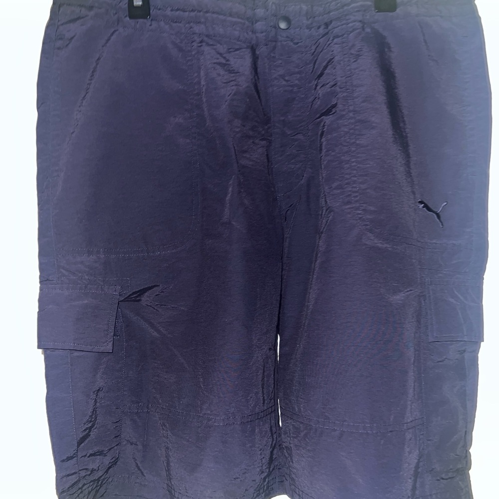 PUMA Classic Mens Cargo Shorts Blue Size 36